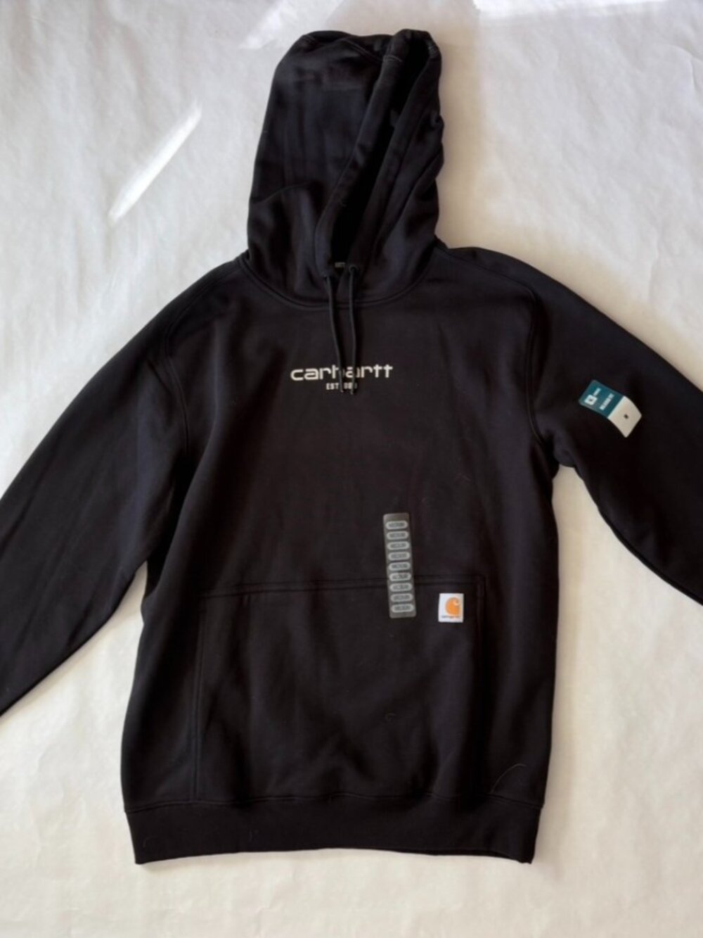 Carhartt Men's Black Force Relaxed Fit Lightweight Logo Graphic Sweatshirt